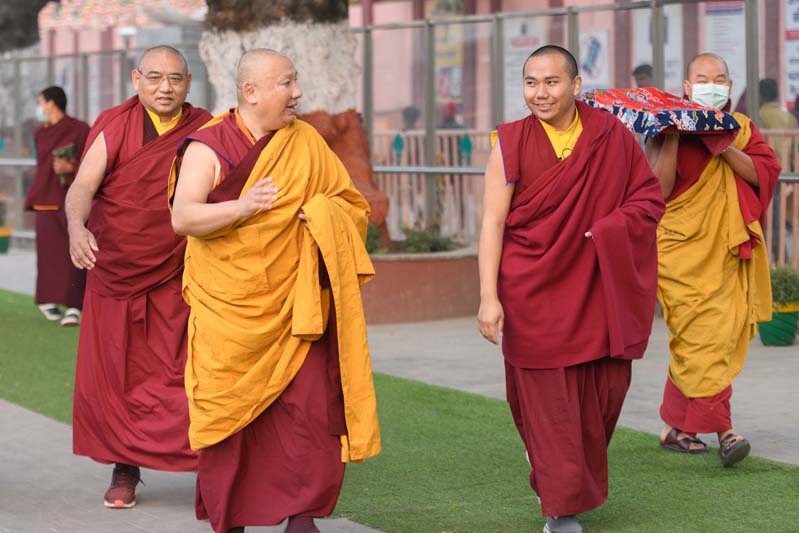 HE Zurmang Gharwang Rinpoche at the Mahabodhi Stupa